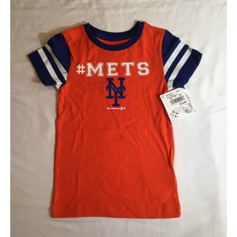 Genuine Merchandise New York Mets T-Shirt Girls XS (4/5) Orange (# METS)